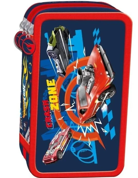 HOT WHEELS CARS AUTOS 3-FACH Federmappe Federtasche xxl NEU