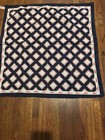 VINTAGE HAMPTON HALL LTD. NY NAVY GEOMETRIC PRINT WOMEN'S NECK SCARF 27" — photo 6
