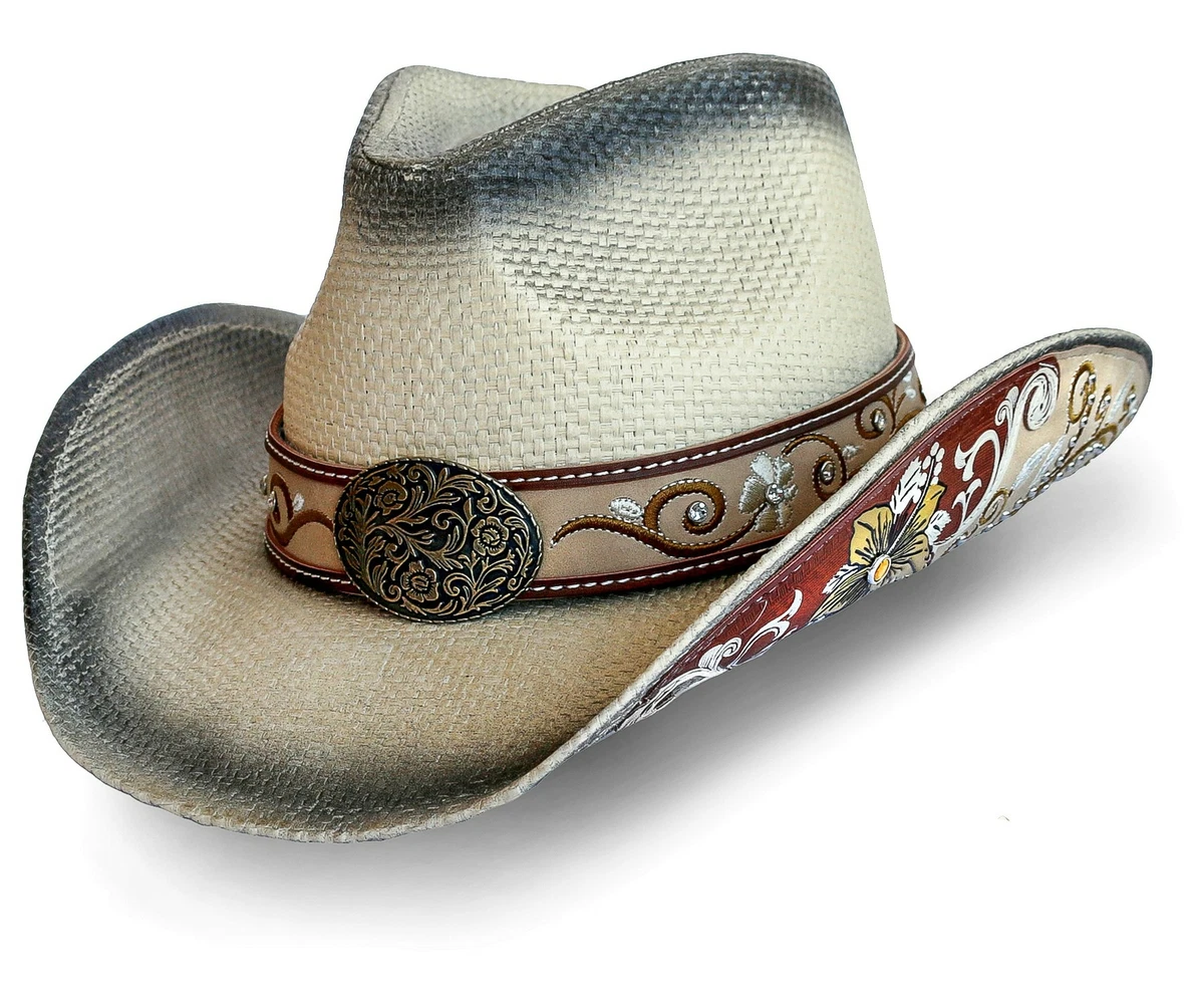 Jellecutte Cowboy Hut Aus Stroh - Sonnenhut Mit Formbarer Krempe Für Damen & Herren