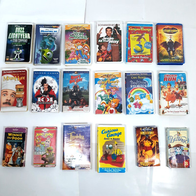 DISNEY PIXAR BUZZ LIGHTYEAR STAR COMMAND CHICKEN RUN CARE BEARS VHS Lot