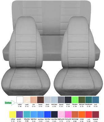 2020-2023 Fits Jeep Gladiator Seat Covers Canvas Front & Rear Choose color