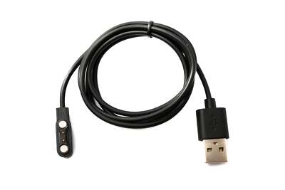 USB 2.0 Kabel 100 cm Ladekabel für Realme TechLife DIZO Watch R in Schwarz