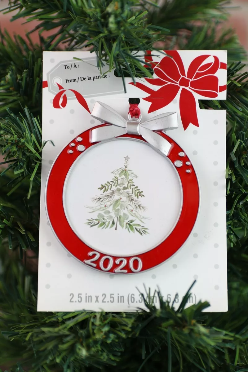 New 2020 Studio Decor Christmas Holiday Photo Red Frame Ornament ...