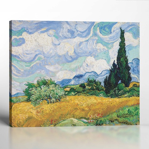 Wheat Field with Cypress by Van Gogh, Van Gogh Cypresses, Painting Wall Art - Picture 12 of 12