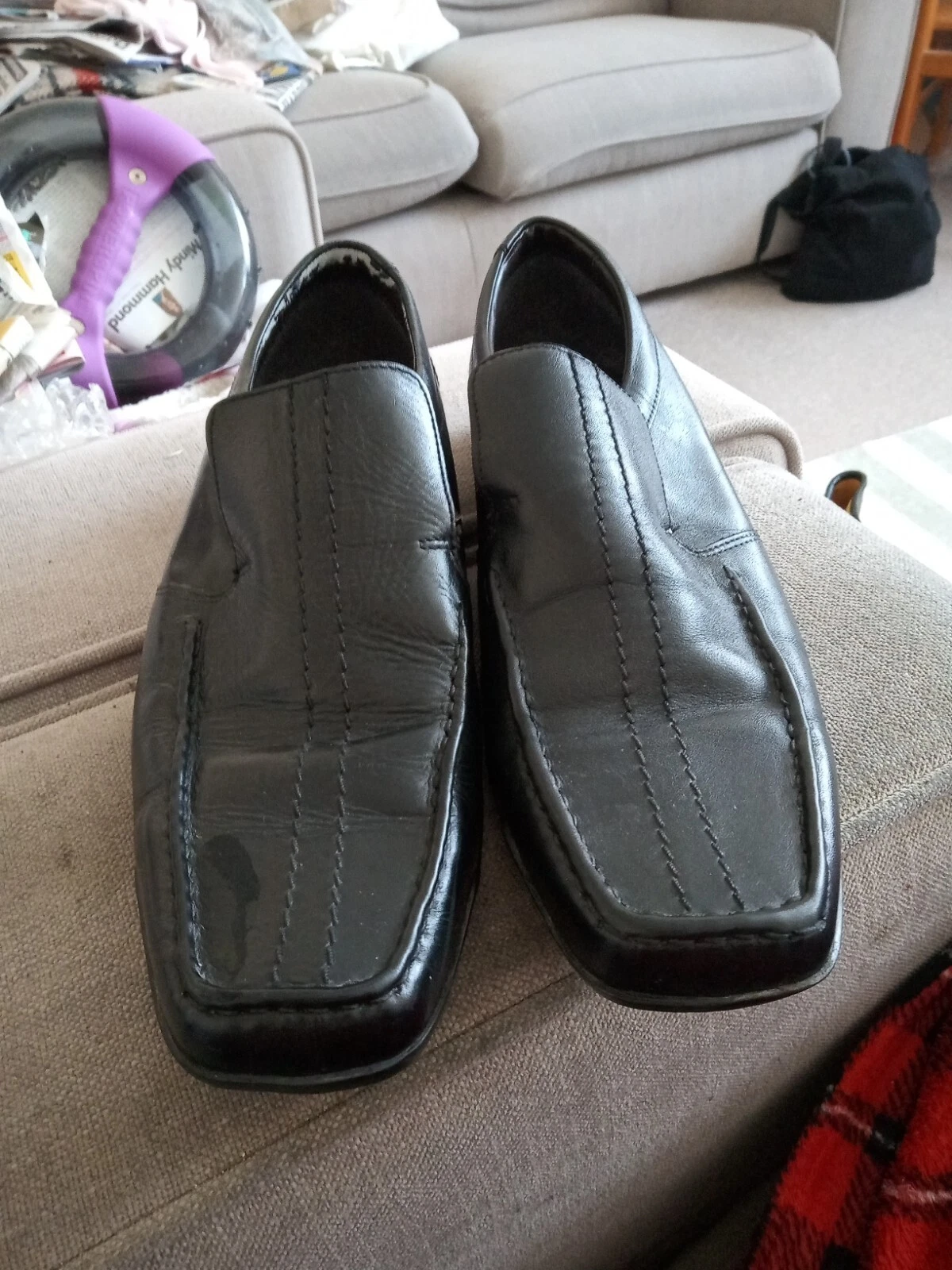 Mocassini slip on da uomo Clarks in pelle taglia 8