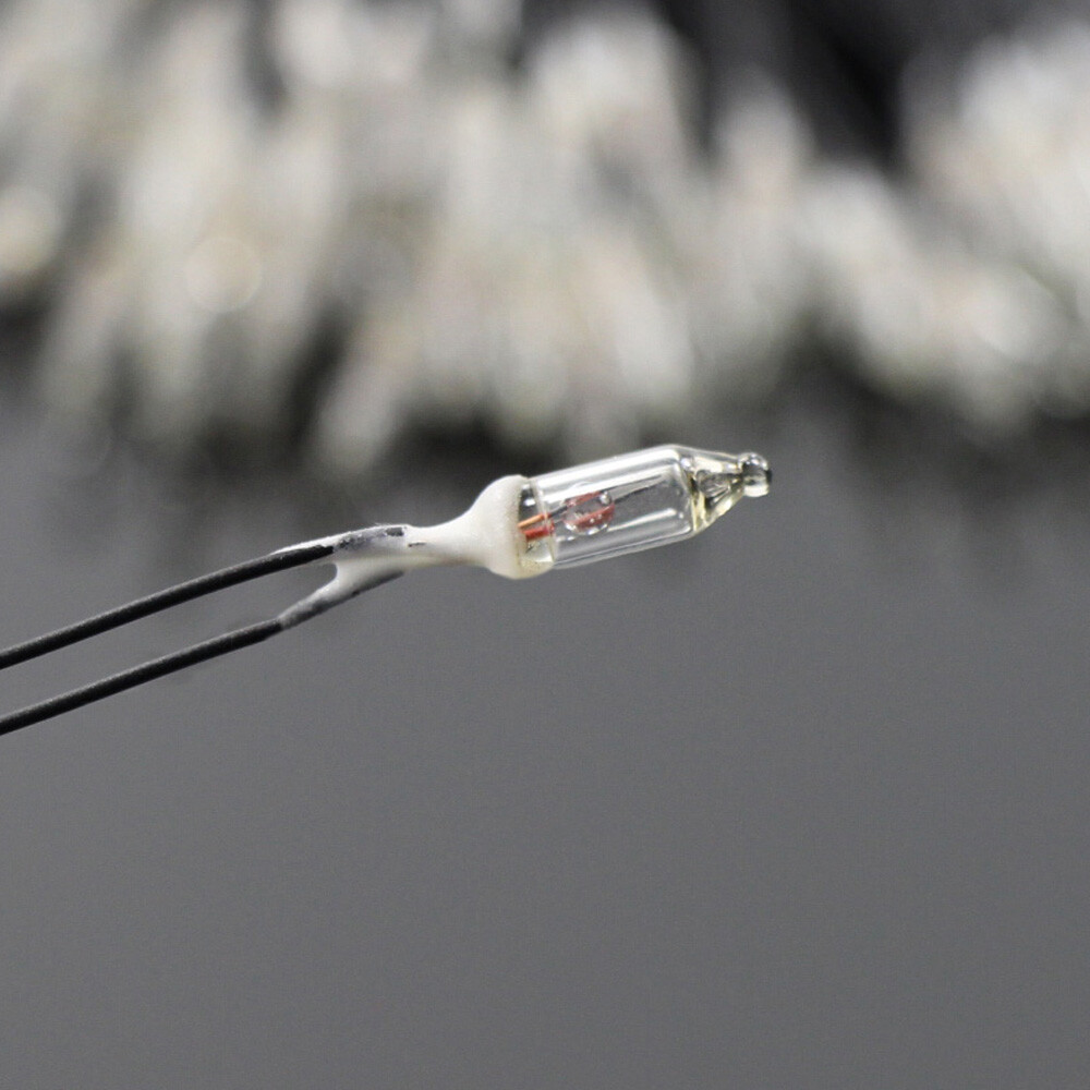 50pcs Clear 3.8mm Mini Bulbs 3V 50mA Pre-Wired Grain Of Wheat Bulbs Warm White E - Foto 11