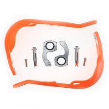 Orange Hand Guard Brush Bar 1 1/8" 28mm Kit Motocross Handguard Cruiser Chopper