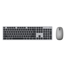 NEW ASUS W5000 Wireless Keyboard  Mouse Bundle Set for PC Desktop -Silver/Black