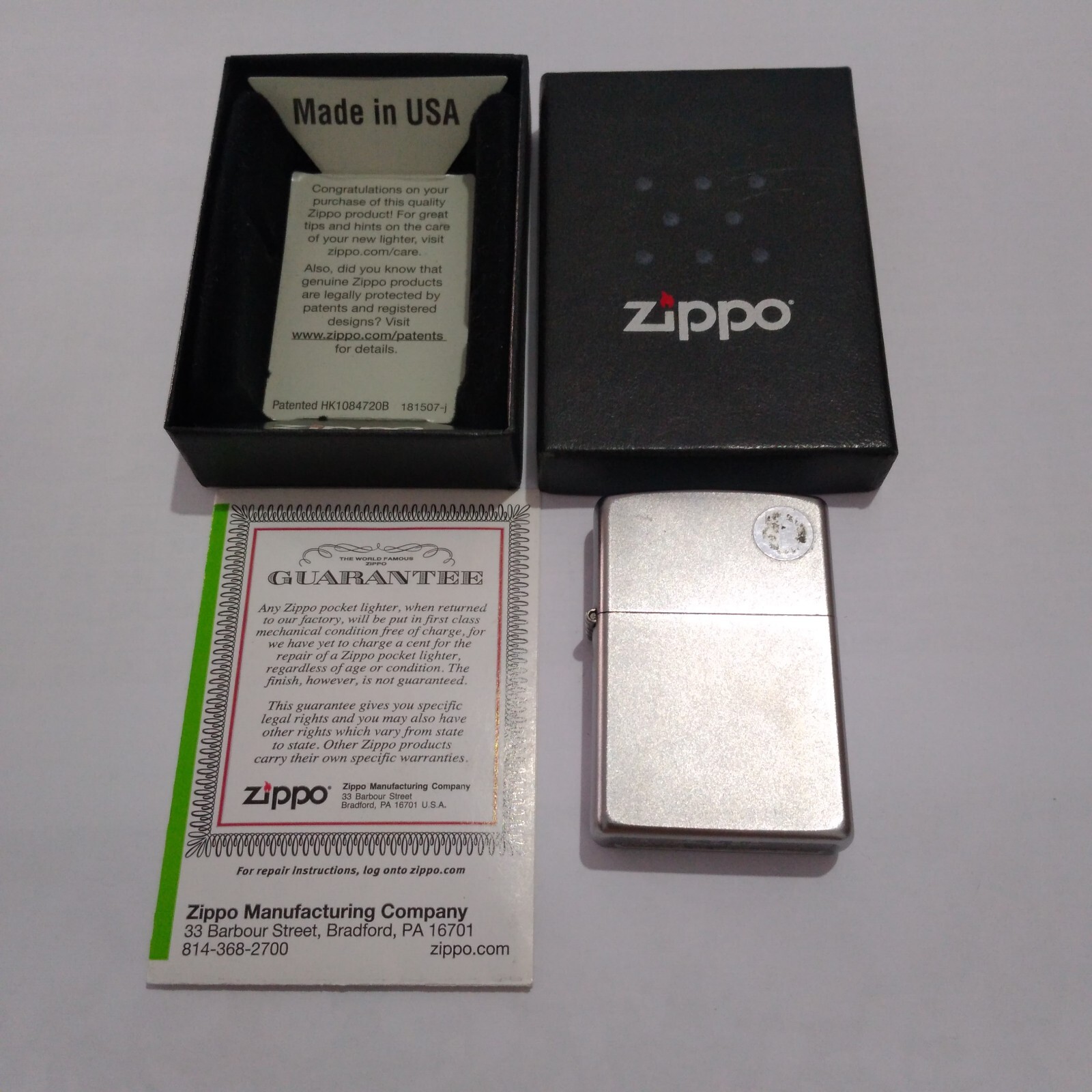 205 Encendedor De Cocina - Zippo En Oferta Encendedor Genuino Zippo Bradford Ee. Uu. Satinado Cromado Con Caja Y Garantía T1