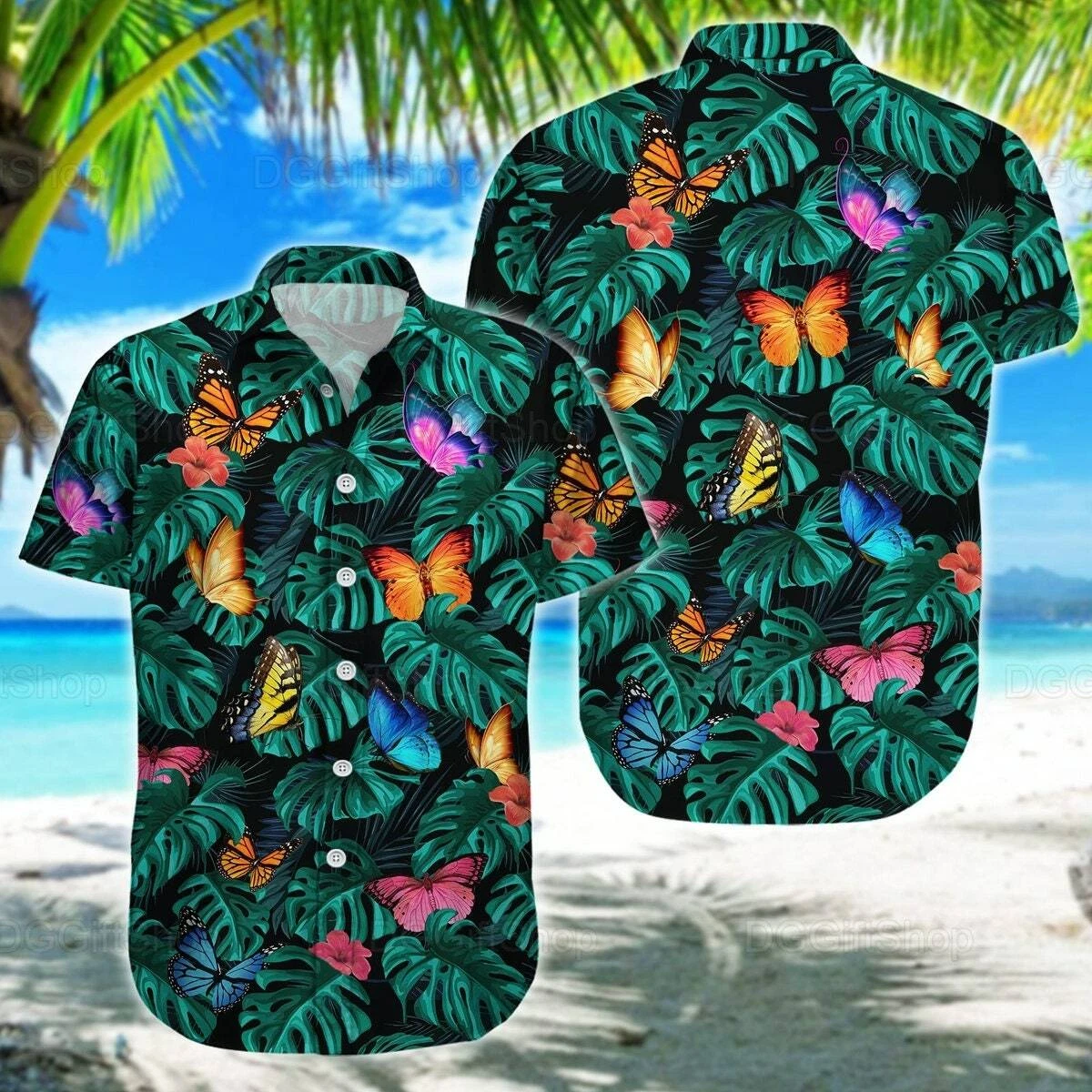 Mens on sale butterfly shirt