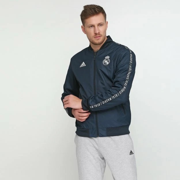 brand new ADIDAS REAL MADRID ANTHEM WOVEN JACKET sample M read