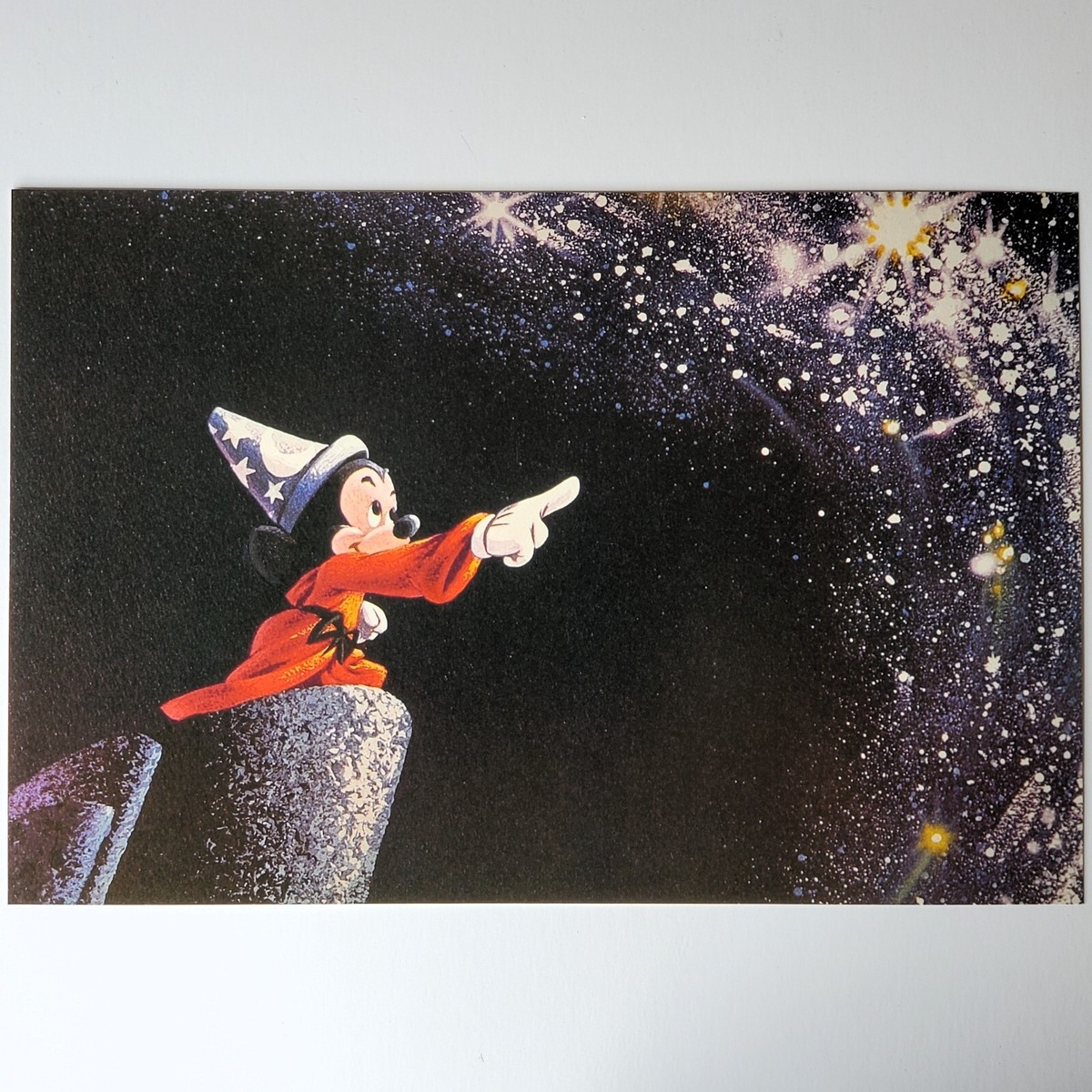 Sorcerer Mickey Mouse Print Fantasia Disney Vintage 1982 Vintage