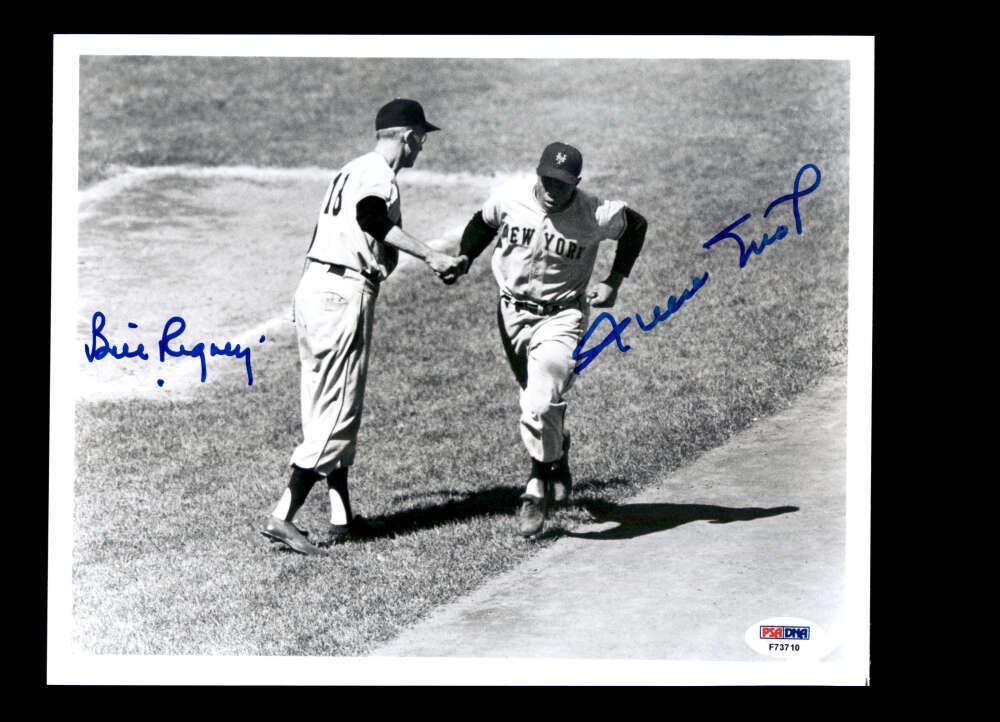 Willie Mays Bill Rigney PSA DNA Signed 8x10 Photo Autograph Giants