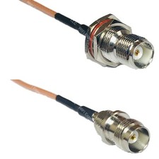 RG316 TNC FEMALE BULKHEAD to TNC FEMALE RF Cable Rapid-SHIP LOT