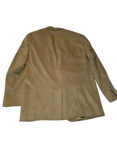 Bill Blass Camel Hair Jacket Mens 44R Tan 2 Button Suit Coat Blazer Read - Picture 3 of 14