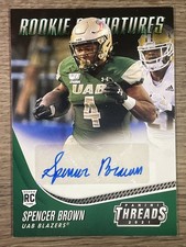 2021 Panini Chronicles Draft Picks Threads Rookie Signature Spencer Brown 