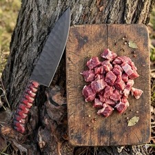 12 inch Forged fixed blade chef knife kitchen boning bunka full tang knife