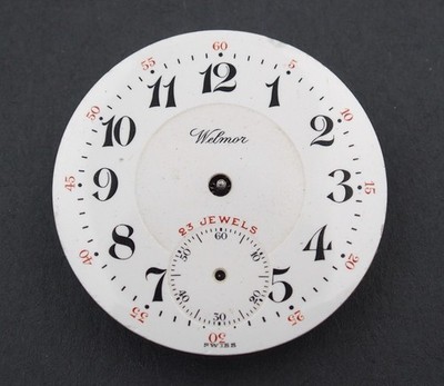 PARTIAL Welmor Swiss Berner 23J Pocket Watch Movement for Parts #F223