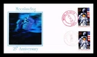 US COVER MOON LANDING 25TH ANNIVERSARY SPACE FDC DUAL CANCEL HOLOGRAM CACHET