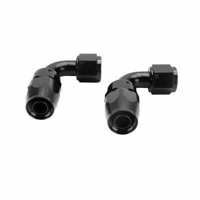 Black 90°AN10 Full Flow Swivel Universal Aluminum Fitting Hose End Adapter NEW