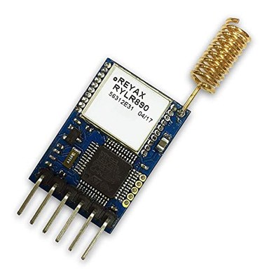 RYLR896 Lora Module SX1276 UART 868MHz 915MHz Antenna at Command FCC NCC blue 