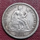 1883 Seated Liberty Dime 10c Better Grade XF Details #94375
