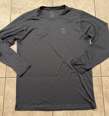 ORIGIN USA Shirt Mens Large Black Compression Long Sleeve Sun Training USA MADE
