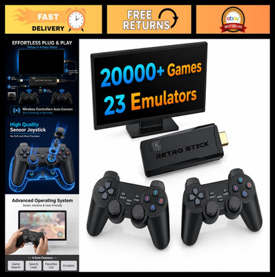 4K HDMI Retro Gaming Console for TV, 20000 Games, 23 Emulators, Classic Fun