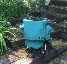 Vintage Gregory Framed Back Pack Teal Size Small Hiking Trail Belt Frame