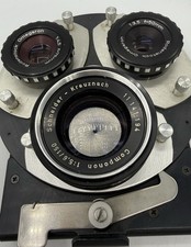 Darkroom Triple Lens Turret Board W/Schneider-Kreuznach  Rodenstock Lenses