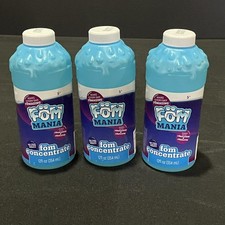Fom Mania Fom Concentrate 12 Fl Oz 354 ML Blue Foam Solution Lot Of 3 Sealed