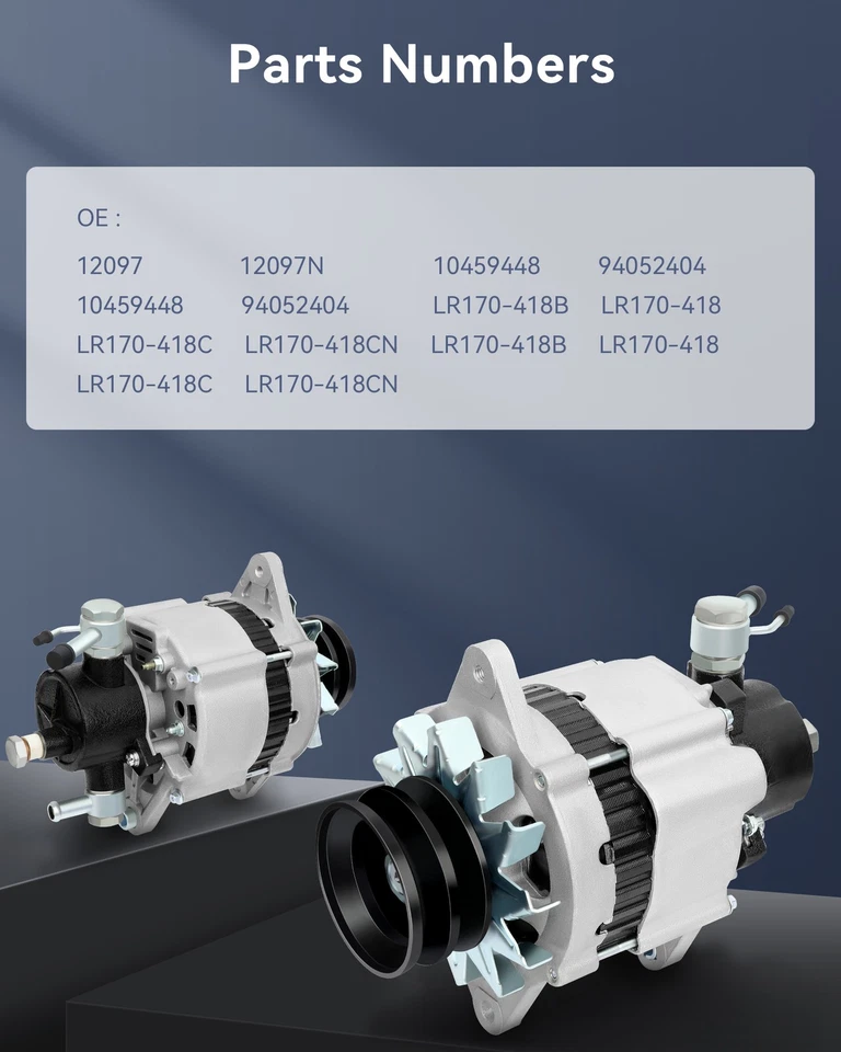Novo alternador prata 12097 para 1995-1996 Chevrolet W3500 Tiltmaster L4 3.9L - Imagem 3 de 4