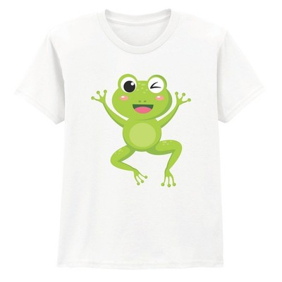 Kleiner grüner Frosch Jungen Mädchen Kinder T-Shirt Kröte Geburtstag Geschenk für Kinder
