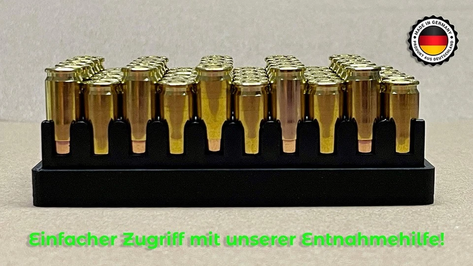 Entnahmehilfe / Speedloader für 9mm Luger Großkaliber Munition 9x19 Kurzwaffe