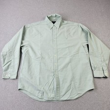 Brooks Brothers 346 Shirt Mens XL Green Embroidery Button Down