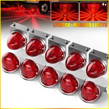 10x Led Star Watermelon Marker Lights With Brackets Side Marker For Truck Red