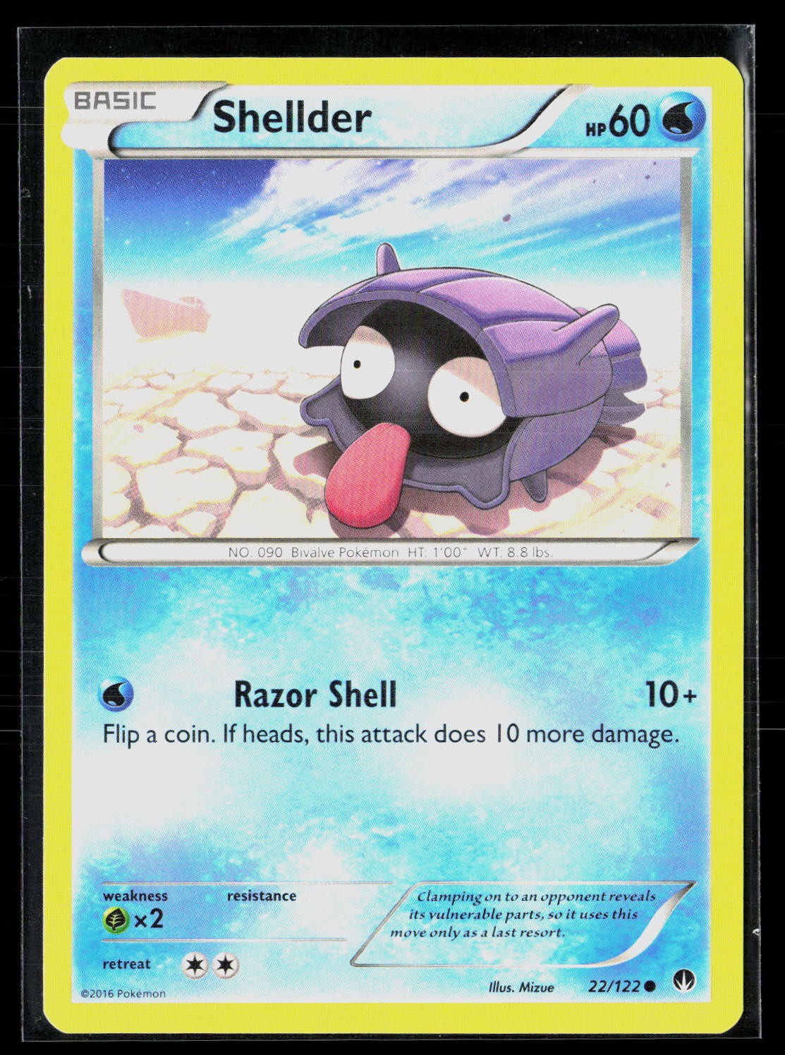 Shellder 22/122 Common XY BREAKpoint Pokemon LP