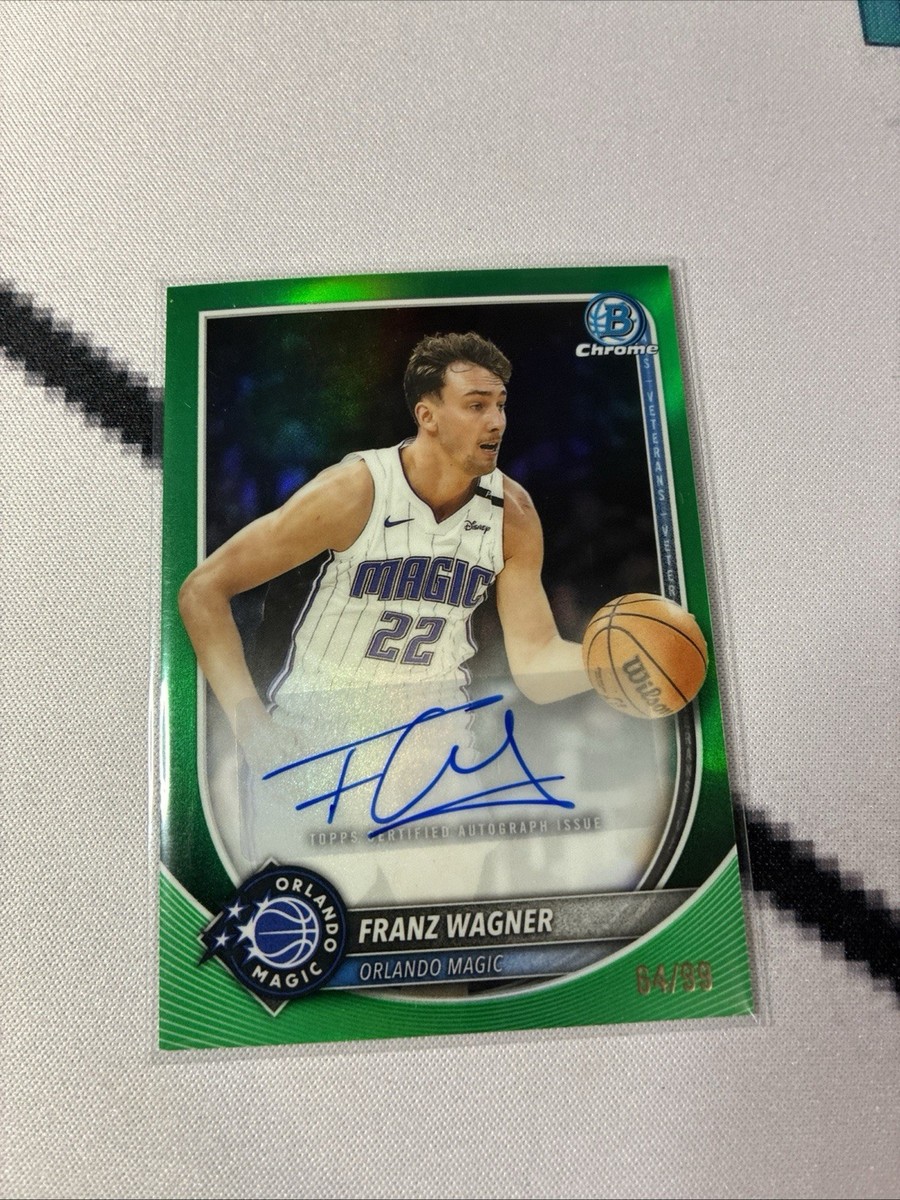 2025-26 Bowman Chrome Franz Wagner /99 BCA-FW Green Refractor auto