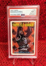 Shaquille O’Neal Autographed 1993 Topps #152 Basketball Card PSA Grade Mint 9!