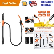 Portable Battery-Powered Fuel Transfer Pump with Adjustable Nozzle for Gasoline