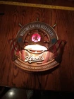 Vintage 1976 Stroh's Beer Nautical Plaque Bar Light Advertising Sign Ships Wheel
