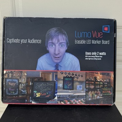 Luma Vue Erasable LED Marker Board 18''X24''Captivate your Audience New In Box