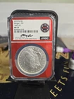 2023 FIJI MORGAN FIRST DAY OF ISSUE 1887-CC NGC MS70 - David Ryder Signed