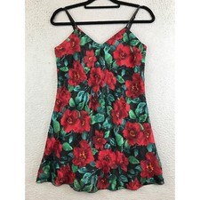 Vintage Victoria Secret M Gold Label Floral Lace Bow Slip Nightie Lingerie Chemi