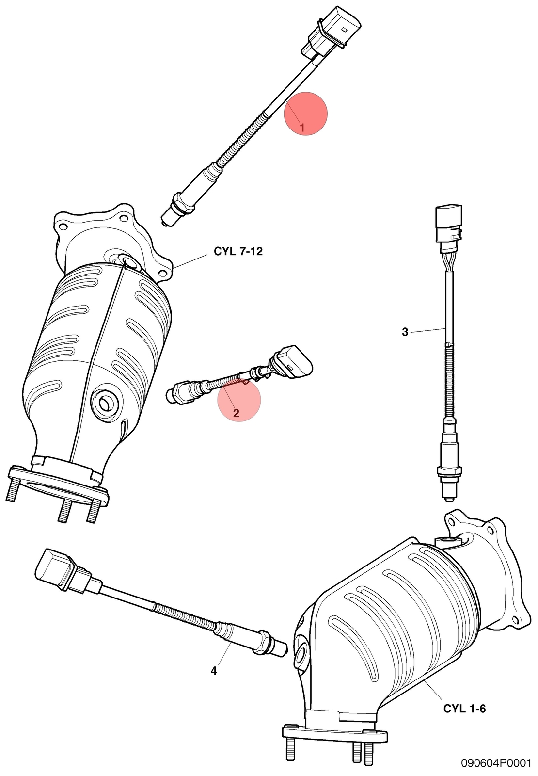 04-13 BENTLEY CONTINENTAL FLYING SPUR GT LEFT OXYGEN SENSOR LAMBDA PROBE SET OEM