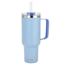 Drinco 40 30oz Insulated Stainless Steel Tumbler w/ Handle, Straw & Twist Lid -