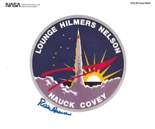 Rick Hauck Signed 8x10 NASA STS-26 Crew Patch Shuttle Astronaut Space