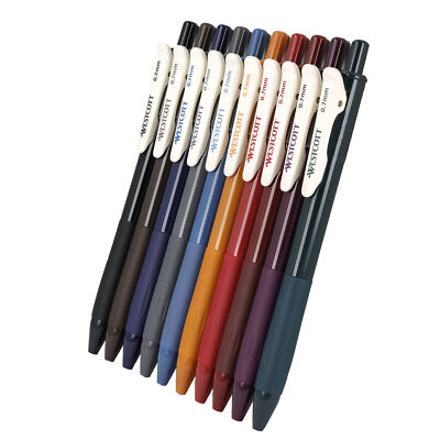 Westcott Gelstifte VINTAGE Set 10 Stück Herbstedition, Gelschreiber bunt