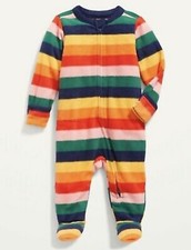 Old Navy Baby Size 0-3 Month Sleep Play Micro Fleece Footed Pajamas .. NWT