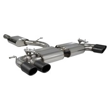 Scorpion Resonanz-Kat-Ventil Auspuff schwarz Monaco Spitzen VW Golf R MK7.5